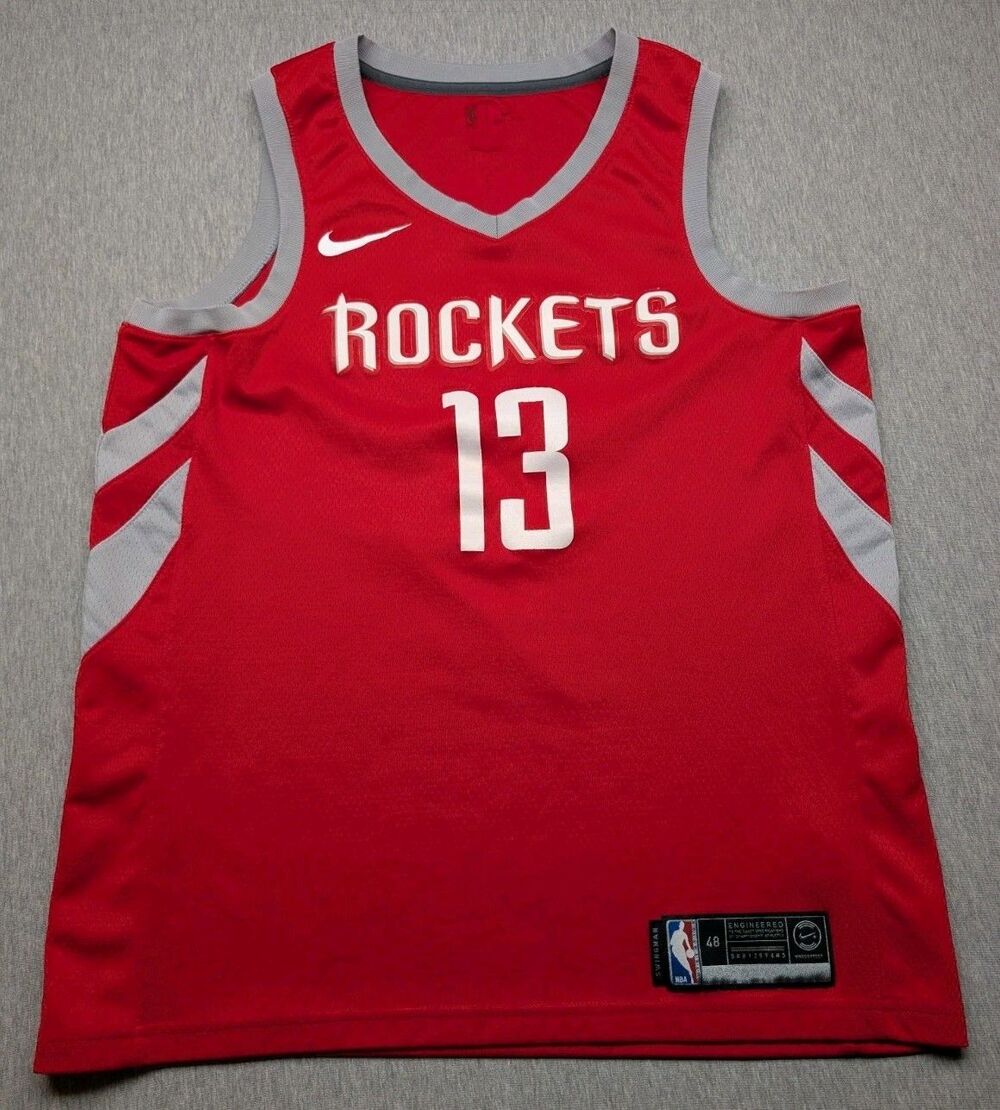 James Harden Houston Rockets Jersey Nike Mens size 48 Red  Large